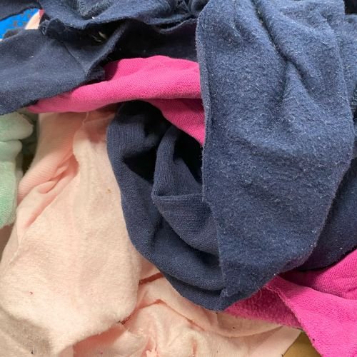 Color Sweatshirt Rags - 50 lb box - Wiping Rag World