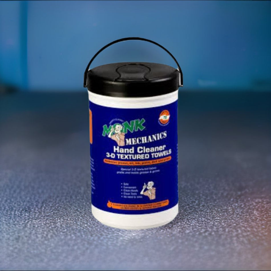 Monk Mechanics Waterless Hand Wipes - 72 ct - Wiping Rag World