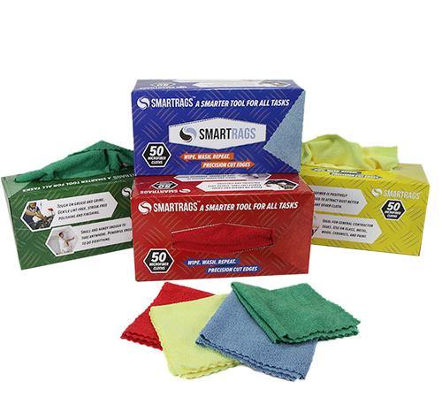 SMARTRAGS Microfiber Cloths 50 per box - Wiping Rag World