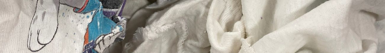 White Knit with Print Wiping Rags - Wiping Rag World