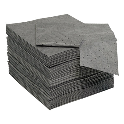 Spilfyter 16"x18" Universal Single - Ply Medium Absorbent Pads 100/Bag - Wiping Rag World