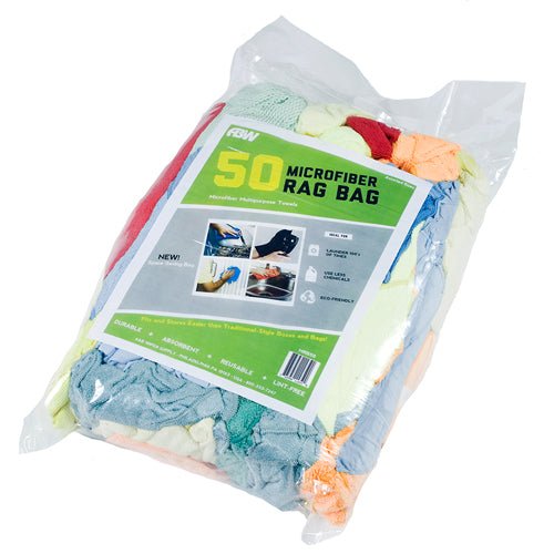 Microfiber Rag Bag 50 per Bag - Wiping Rag World
