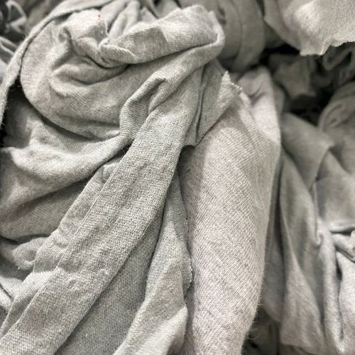 New Grey Cotton Wiping Rags - 25 lb box - Wiping Rag World
