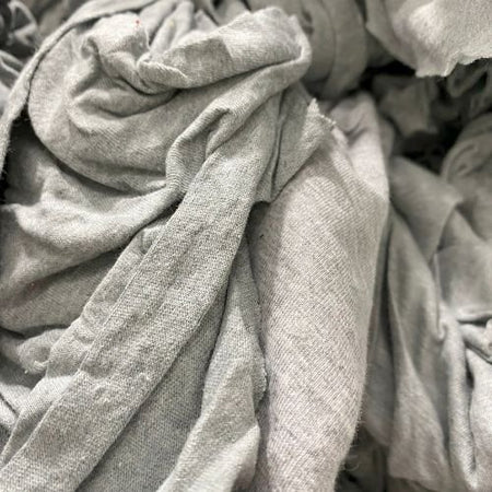 New Grey Cotton Wiping Rags - 25 lb box - Wiping Rag World